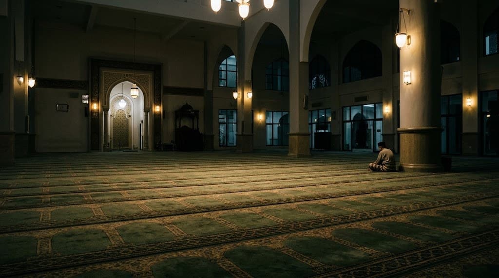 Ruang solat masjid yang lapang